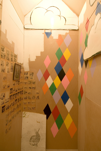 big state (interior view as house), 2008, mixed media, 300 x 400 x 400 cm