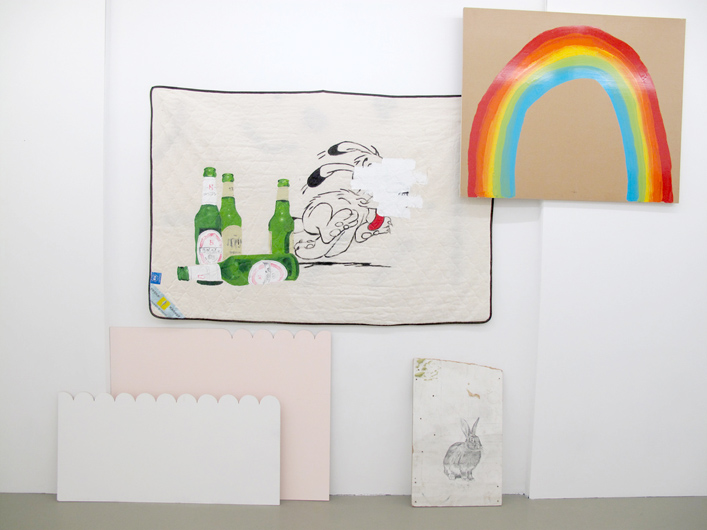 Cane Cave, 2009 Mixed media on wood and fabric. Dimensions variable
