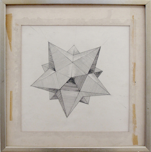 “ dodecahedron”, 2009, graphite on paper, (with frame) 36 x 34 cm