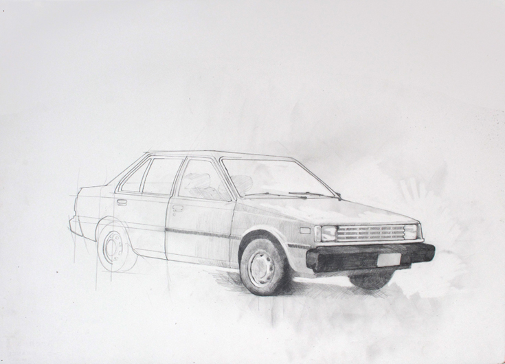“Formerly”, 2011, graphite on paper, 56 x 76 cm