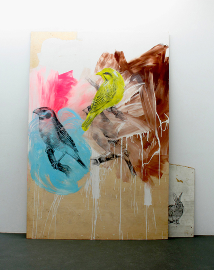 “manqué”, 2010, acrylic, graphite, laser transfer on multiplex panel, 150 x 220 cm