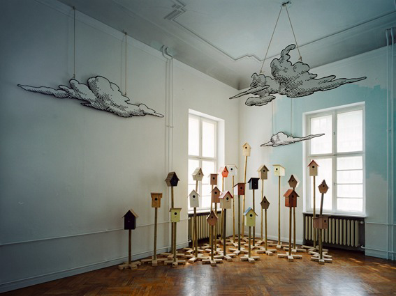 Greetings, installations view from exhibition Rohkunstbau, 2006